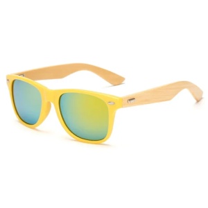 Ochelari de soare unisex, model clasic, vintage, tematica fashion men, marime universala, galbeni