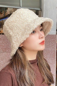 Palarie dama, model moale, reglabila cu snur subtire, tematica cool winter, marime universala, alba - Img 3