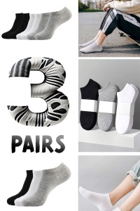 Set 3 perechi de sosete, model clasic minimalist, unisex, marime 38 – 42, albe - Img 2