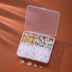 Set 500 bucati, dopuri pentru bijuterii tip cercei, modele variate pentru prinderi diferite, tematica be safe and organized, multicolor - Img 4