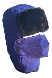 Set caciula barbatesc, impermeabila, imblanita, masca speciala cu deschizatura, calduroasa, albastra