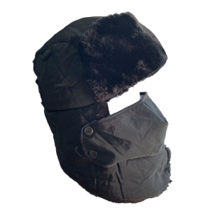 Set caciula pentru iarna impermeabila imblanita si masca, foarte calduroase, negre