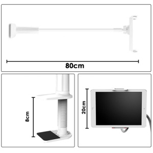 Suport flexibil pentru telefon, model 360 grade, alb cu albastru deschis - Img 2