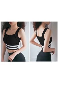 Vesta fitness dama din spandex, efect de sauna, cu fermoar, negru - Img 3