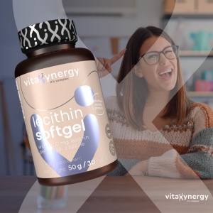 VITAXYNERGY LECITHIN SOFTGEL 1200 mg Suport Cognitiv si Hepatic Esential, pentru Creier, Ficat si Inima Sanatoase, Formula Concentrata, Ingrediente Premium, 30 Capsule Moi, Certificat GMP, Aprobat de Ministerul Sanatatii Certificat FDA, GMP, Halal - Img 4