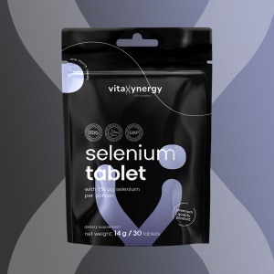 VITAXYNERGY SELENIUM 30 tablete – Antioxidant Puternic pentru Imunitate, Piele si Par, Sustine Functia Tiroidiana, 150 µg de Seleniu, Aprobat de Ministerul Sanatatii, Certificat FDA, GMP, Halal - Img 2