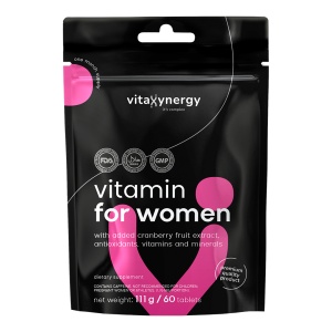 VITAXYNERGY Vitamin for Women - 60 Tablete Multivitamine pentru Femei Energie, Sanatate Hormonala, Imunitate si Frumusete, Aprobat de Ministerul Sanatatii Certificat FDA, GMP, Halal