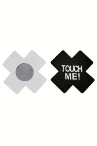 Accesorii autoadezive pentru sani, set 2 piese, model opac, tematica sexy touch me, negru inchis - Img 2
