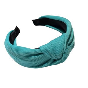 Bentita pentru par cu nod, model elegant happy, cu culori vibrante, marime universala, albastra