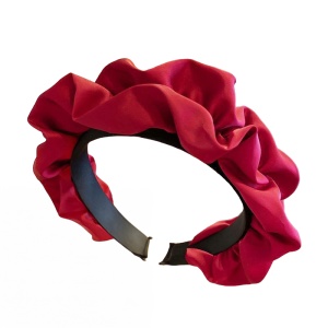 Bentita pentru par, model cu volanas chic waves, marime universala, rosie