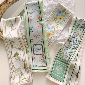 Bentita pentru par tip esarfa, set 4 bucati, model versatil multifunctional, tematica be precious, verde - Img 2