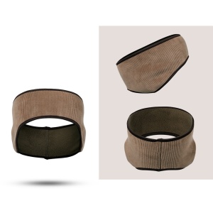 Bentita sport de protectie impotriva frigului si a vantului, model cu acoperitori pentru urechi, usor elastica, tematica fitness is my passion, marime universala, unisex, maro - Img 2