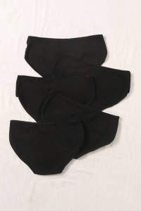 Chiloti dama, set 5 bucati, decupaj clasic, talie elastica, model cu pisicute jucause, tematica cat world, negru - Img 2