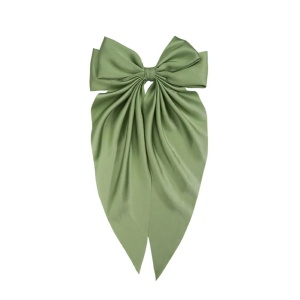 Clama de par tip ac, model cu funda ampla eleganta ponytail, verde