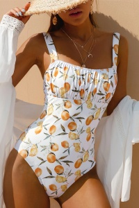 Costum de baie dama, o piesa, model happy summer alb - Img 4