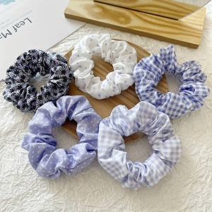 Elastic de par, set 5 bucati, model versatil, combinatii cute, imprimeu haios, tematica fashion lady, mov