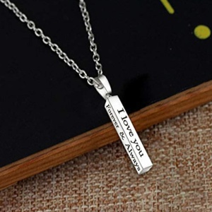 Lantisor pandantiv “I love you – forever and always” argintiu, unisex - Img 3
