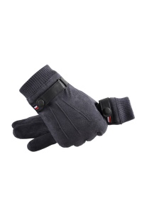 Manusi barbati, model calduros cu manseta dubla, captuseala calduroasa, tematica men winter essentials, marime universala, gri inchis