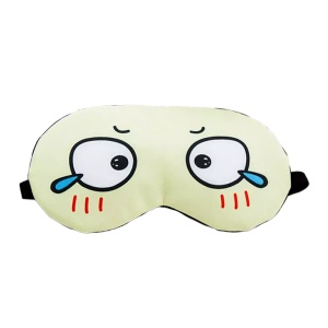 Masca de dormit, animata, fata plangacioasa, verde, marime standard, unisex - Img 3