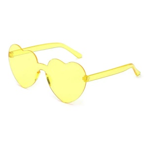 Ochelari de soare, dama, model pentru festival, super cool, M2, marime universala, galbeni deschisi