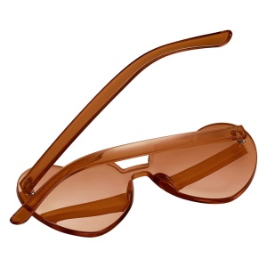 Ochelari de soare, dama, model pentru festival, super cool, M2, marime universala, maro - Img 3