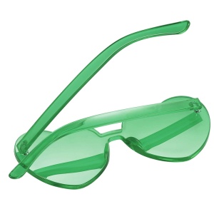 Ochelari de soare, dama, model pentru festival, super cool, marime universala, verzi - Img 3