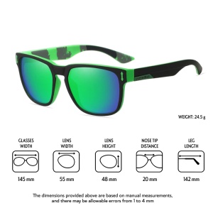 Ochelari de soare pentru barbati, model casual, tematica sport summer, marime universala, verzi - Img 4