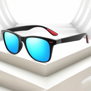 Ochelari de soare pentru barbati, model de vara cool, marime universala, albastri - Img 3