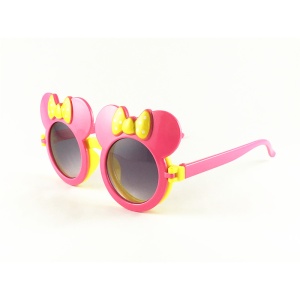 Ochelari de soare pentru copii, model fashion care se deschide open window pentru fetite, marime universala, roz aprins - Img 3