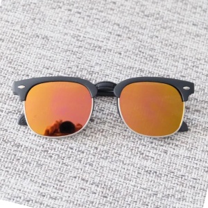 Ochelari de soare pentru copii, unisex, model casual elegant, tematica fashion summer, marime universala, portocalii - Img 2