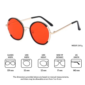 Ochelari de soare pentru copii, unisex, model cool pentru un plus de atitudine, tematica mega summer, marime universala, rosii - Img 3