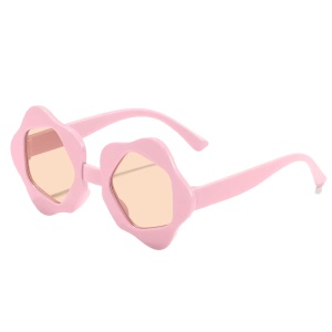 Ochelari de soare pentru copii, unisex, model cu rama cool, tematica perfect summer, marime universala, roz deschis