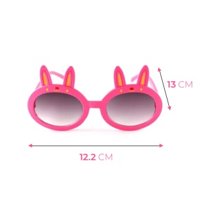 Ochelari de soare pentru copii, unisex, model iepuras, marime universala, roz - Img 4