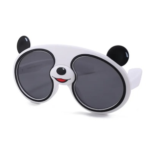 Ochelari de soare pentru copii, unisex, model ursulet panda jucaus, marime universala, albi