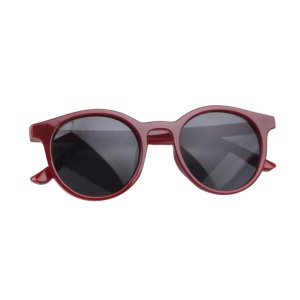 Ochelari de soare pentru copii, unisex, model vintage, rame fashion, marime universala, rosu inchis