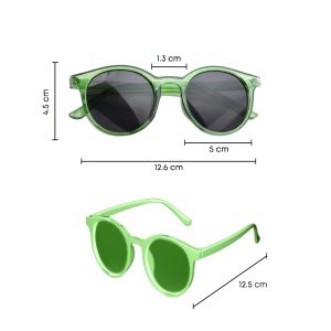 Ochelari de soare pentru copii, unisex, model vintage, rame fashion, marime universala, verzi - Img 4