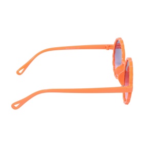 Ochelari de soare pentru copii, unisex, rotunzi, model summer cool, marime universala, portocalii - Img 4