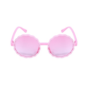 Ochelari de soare pentru copii, unisex, rotunzi, model summer cool, marime universala, roz - Img 2