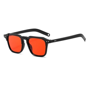 Ochelari de soare unisex, model casual, tematica summer view, marime universala, rosii