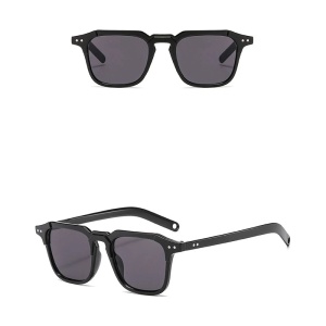Ochelari de soare unisex, model casual, tematica summer view, marime universala, negri - Img 3