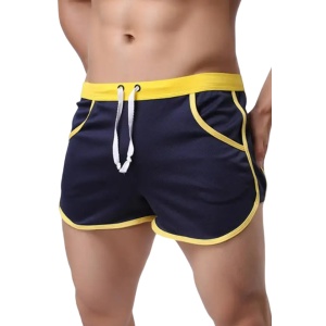 Pantaloni scurti tip boxeri, barbati, model sport, albastru inchis