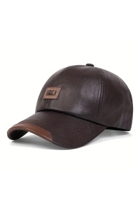Sapca de barbati, cozoroc curbat, prindere reglabila, model masculin, tematica classy style, marime universala, maro inchis