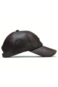 Sapca de barbati, cozoroc curbat, prindere reglabila, model masculin, tematica classy style, marime universala, neagra - Img 4