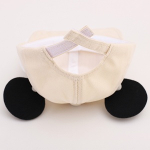 Sapca pentru copii, accesorizata cu elemente haioase, cozoroc curbat, model vesel, tematica little mouse, 3 luni – 3 ani, bej - Img 3