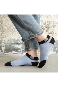 Sosete barbati, set 10 perechi, model minimalist, varf si calcai in contrast, culori vibrante, detaliu fashion, tematica cozy and free, marimea 39 – 44, multicolor - Img 3