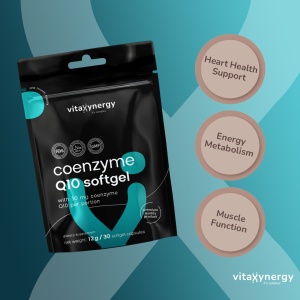 VITAXYNERGY COENZYME Q10 30 capsule moi – Energie, Vitalitate si Suport Cardiovascular, Aprobat de Ministerul Sanatatii, Certificat FDA, GMP, Halal - Img 4