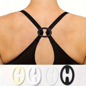 Accesorii sutien, set 4 piese, tip cleme pentru ajustarea bretelelor, model clasic rotund, tematica be free, multicolor
