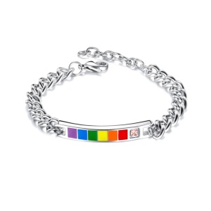 Bratara multicolora, reglabila, cu piatra roz,