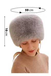 Caciula dama, model calduros si elegant, tematica ready for winter fashion, marime universala, gri - Img 4