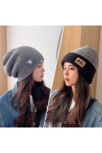 Caciula dama, model versatil 4 ways, tematica cool urban legend, marime universala, neagra - Img 3